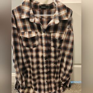 Missguided Plaid Button Down Shirt